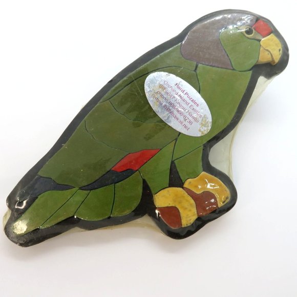 Vintage Wooden Parrot Puzzle Small 8 x 4 Made in Hawaii New Old Stock - Picture 5 of 9